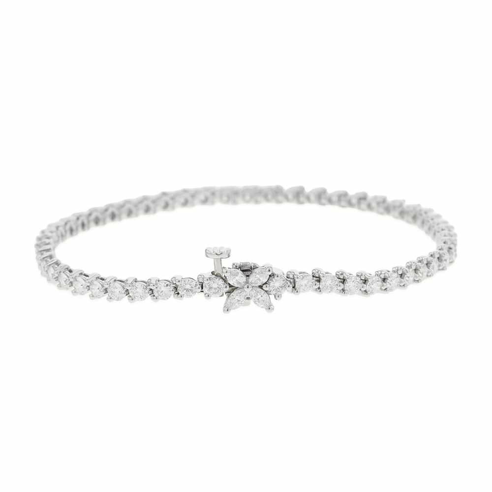 ティファニー ブレスレット ビクトリア ダイヤモンド ライン ブレスレット ダイヤモンド Pt950プラチナ Tiffany&Co. ジュエリー