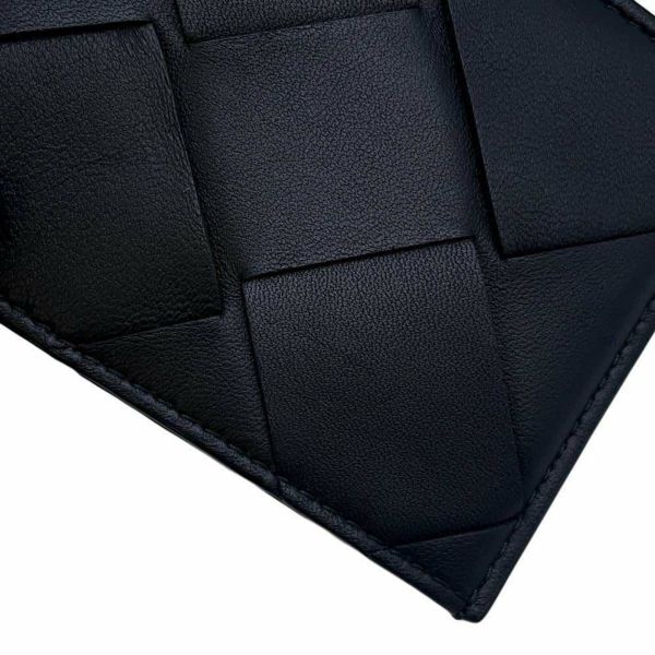 ボッテガヴェネタ カードケース イントレチャート BOTTEGA VENETA パスケース 名刺入れ 黒