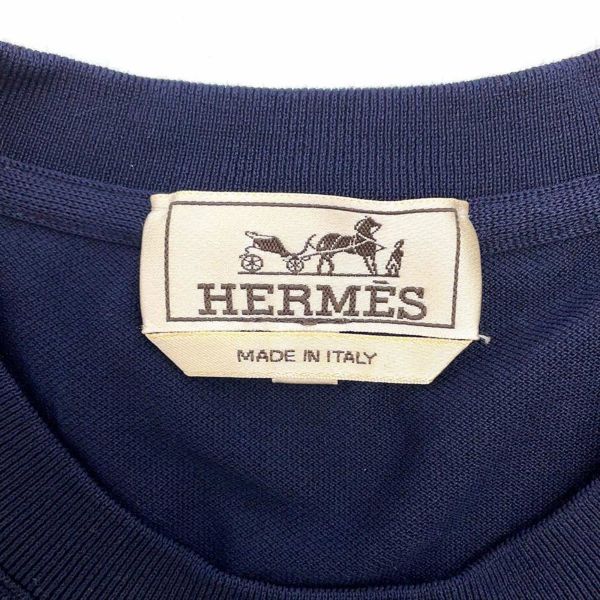 エルメス Tシャツ H 刺繍 コットン メンズサイズM HERMES トップス