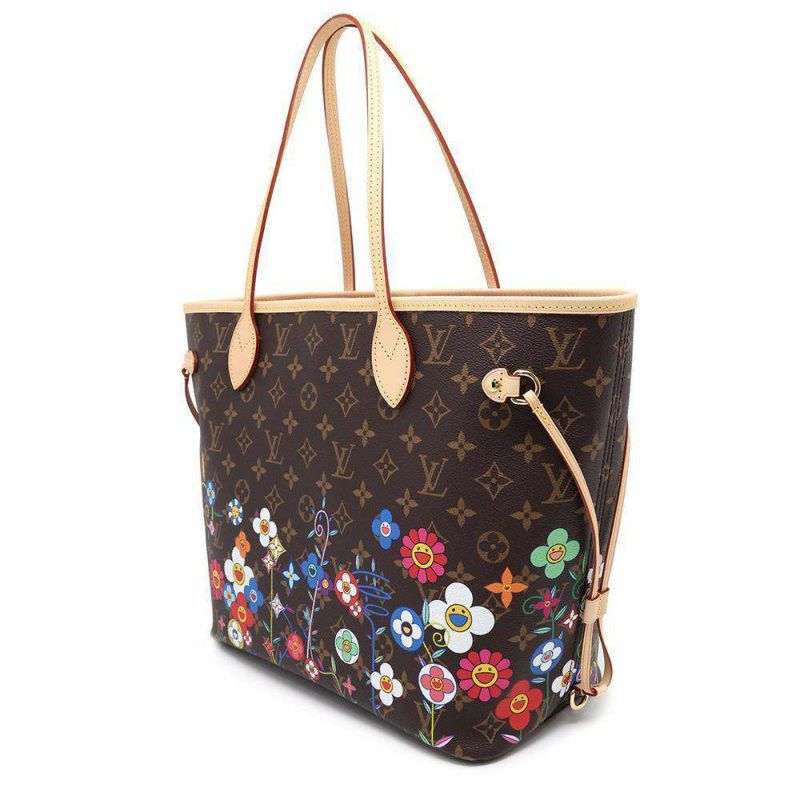 ルイヴィトン トートバッグ モノグラム LV × TM ネヴァーフルMM ポーチ付き M13271 LOUIS VUITTON 村上隆 コラボ