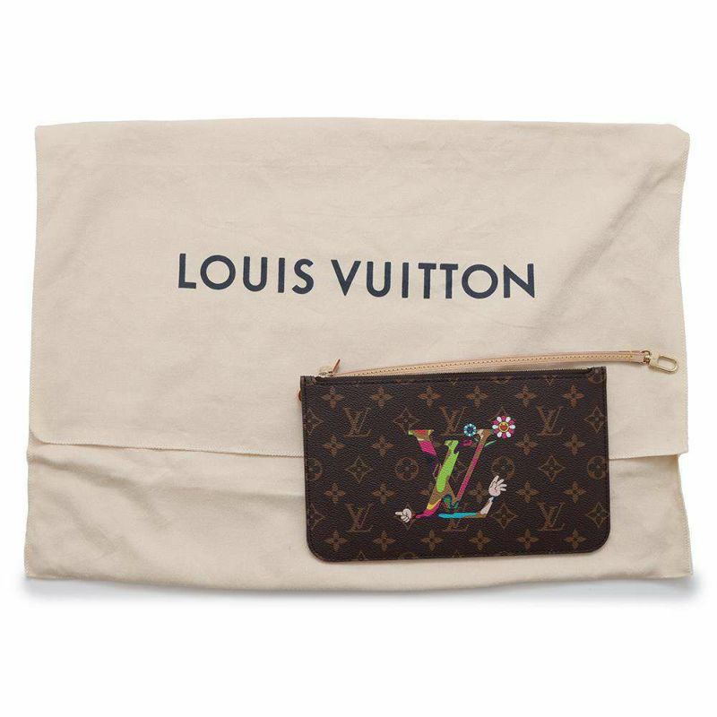 ルイヴィトン トートバッグ モノグラム LV × TM ネヴァーフルMM ポーチ付き M13271 LOUIS VUITTON 村上隆 コラボ