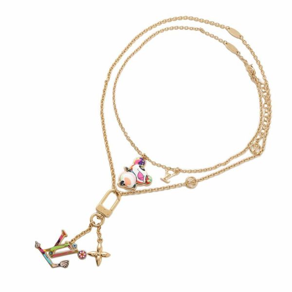 ルイヴィトン ネックレス LV × TM セット2ネックレス・スーパーフラット M02499 アクセサリー 村上隆 パンダ LVハンズ
