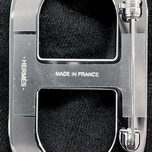 エルメス ブローチ シェーヌダンクル ルージュクー/シルバー金具 エプソン HERMES アクセサリー