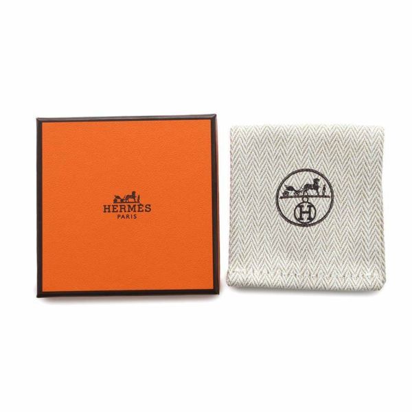 エルメス ブローチ シェーヌダンクル ルージュクー/シルバー金具 エプソン HERMES アクセサリー