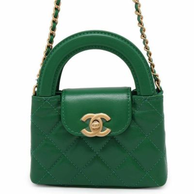 シャネル チェーンショルダーバッグ マトラッセ ココマーク エイジドカーフレザー AP3435 CHANEL