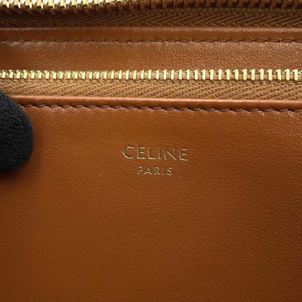 セリーヌ 長財布 キュイル トリオンフ ラージ ジップウォレット カーフレザー 10K543 CELINE 財布 ブラウン