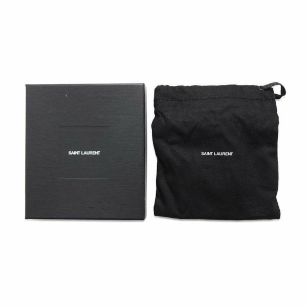 サンローランパリ バングル YSL ダブルラップブレスレット レザー サイズM 646558 SAINT LAURENT PARIS アクセサリー 白