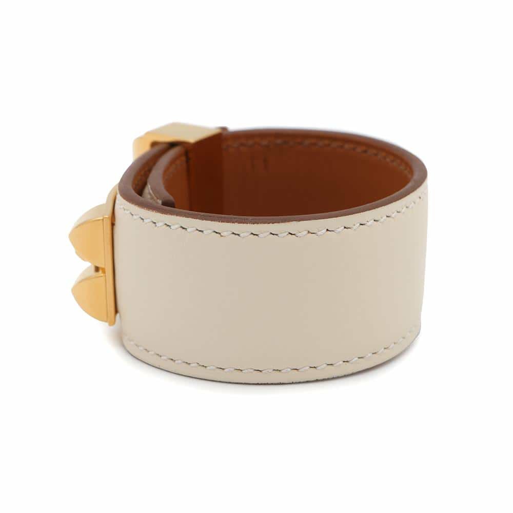 エルメス ブレスレット コリエ・ド・シアン 24 ナタ/ゴールド金具 サイズT1 スイフト U刻印 HERMES バングル