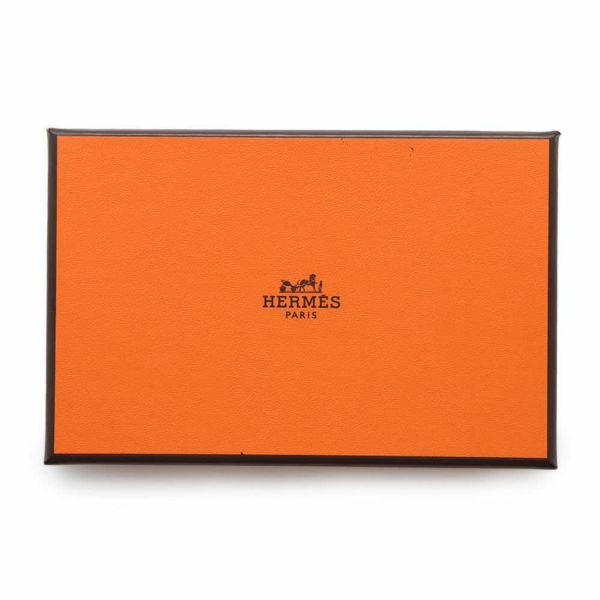 エルメス カードケース カルヴィ エトゥープ/シルバー金具 エプソン W刻印 HERMES 名刺入れ