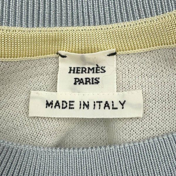 エルメス ワンピース ニット ツイルレーヌ サイズ36 シルク切り替え チュニック アパレル