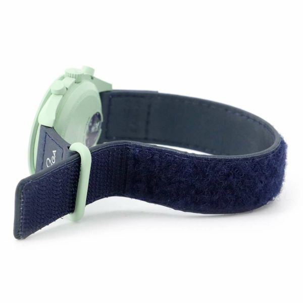 スウォッチ オメガ コラボ ミッション オン アース SO33G100 Swatch 腕時計 ブルー文字盤