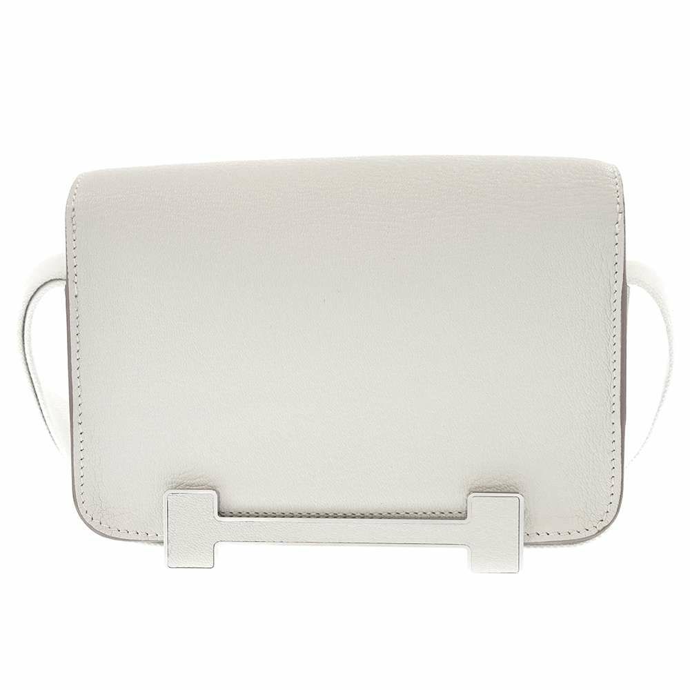 エルメス ショルダーバッグ ゲタ グリスペール/シルバー金具 シェブルミゾル B刻印