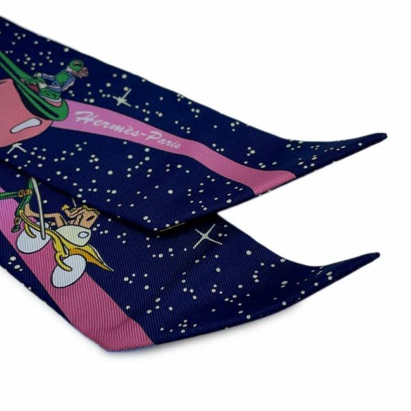 エルメス スカーフ ツイリー スペースダービー Space Derby HERMES シルクツイル 2022秋冬