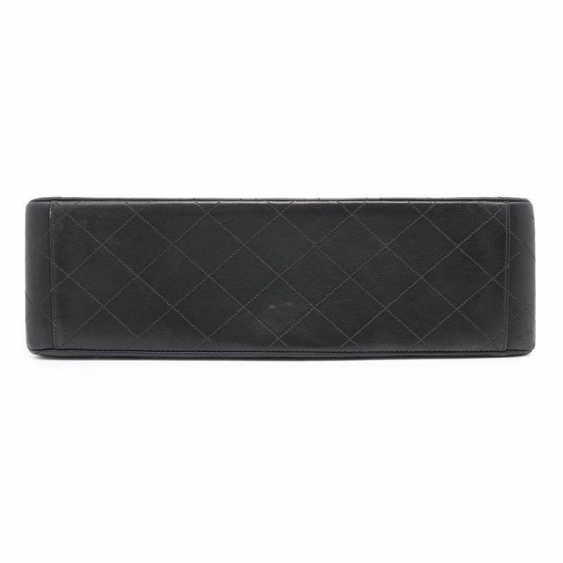 シャネル チェーンショルダーバッグ デカマトラッセ ココマーク Wチェーンショルダー ラムスキン A01094 CHANEL デカマト 黒