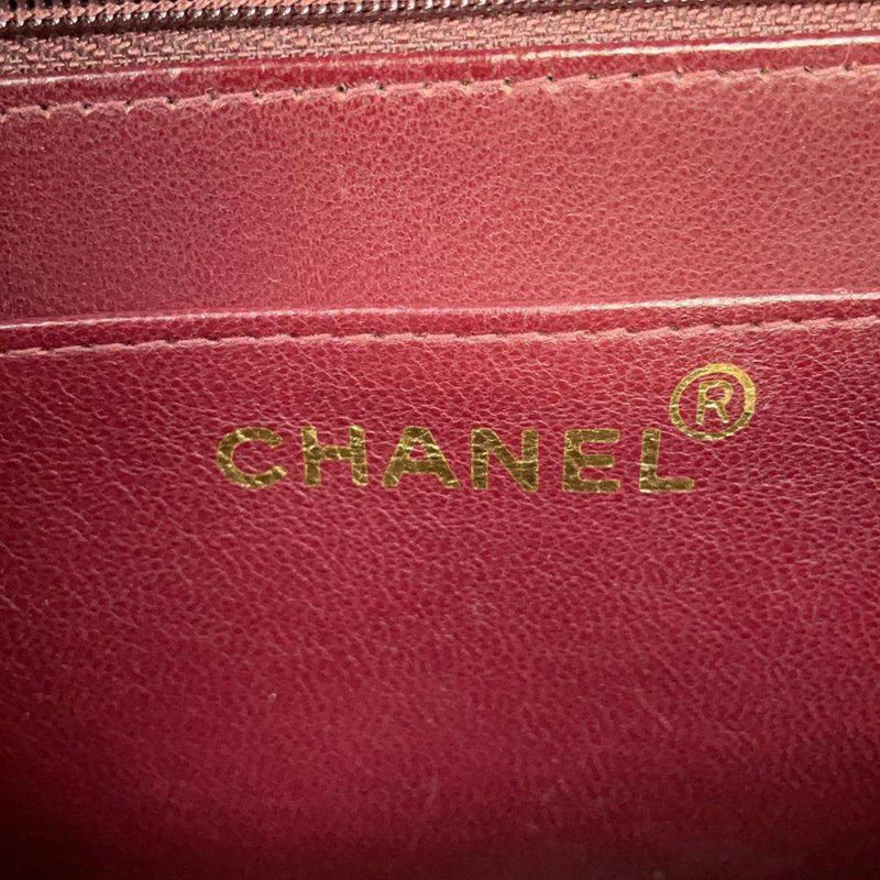 シャネル チェーンショルダーバッグ デカマトラッセ ココマーク Wチェーンショルダー ラムスキン A01094 CHANEL デカマト 黒