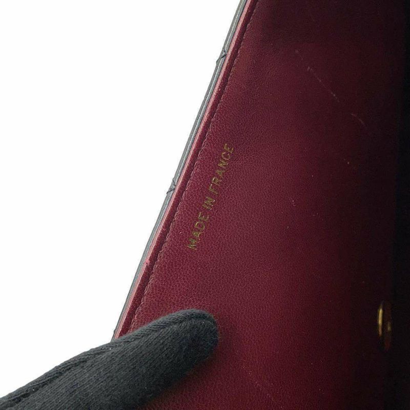 シャネル チェーンショルダーバッグ デカマトラッセ ココマーク Wチェーンショルダー ラムスキン A01094 CHANEL デカマト 黒