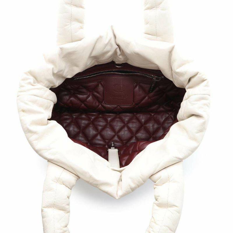 シャネル トートバッグ コココクーン ココマーク スモールトート A47108 CHANEL 白