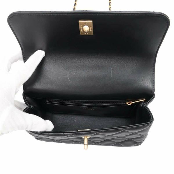 シャネル ショルダーバッグ マトラッセ ココマーク ラムスキン AS4233 CHANEL 2way 黒