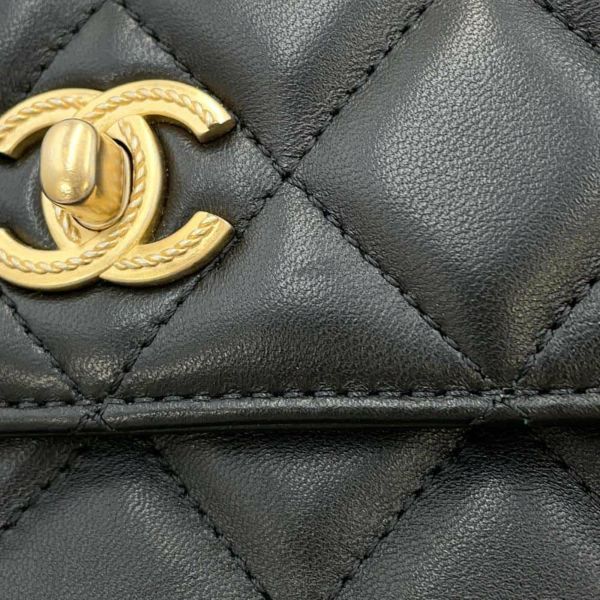 シャネル ショルダーバッグ マトラッセ ココマーク ラムスキン AS4233 CHANEL 2way 黒