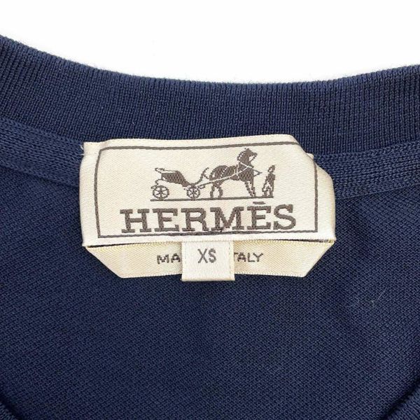 エルメス Tシャツ H 刺繍 コットン メンズサイズXS HERMES トップス