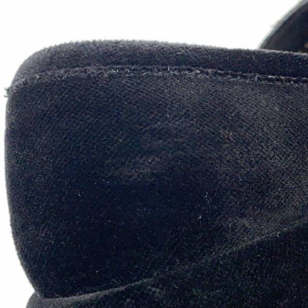 シャネル ローファー ココマーク 厚底 ベルベット レディースサイズ35 1/2C G39206 CHANEL 靴 黒 ヒール