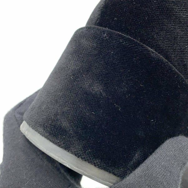 シャネル ローファー ココマーク 厚底 ベルベット レディースサイズ35 1/2C G39206 CHANEL 靴 黒 ヒール