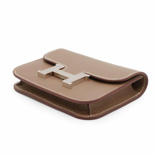 エルメス 財布 コンスタンス スリム エトゥープ/シルバー金具 エバーカラー W刻印 HERMES 財布