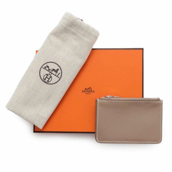 エルメス 財布 コンスタンス スリム エトゥープ/シルバー金具 エバーカラー W刻印 HERMES 財布