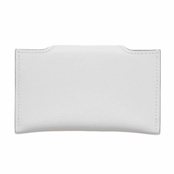 エルメス カードケース イリアード コンパクト ニューホワイト エバーカラー W刻印 HERMES 財布