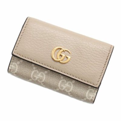 グッチ キーケース ダブルG 6連  GG プチマーモント ピンク レザー 456118 GUCCI 安心保証