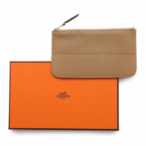 エルメス 長財布 ドゴンGM ベージュドゥワイマール/シルバー金具 トゴ B刻印 HERMES 財布
