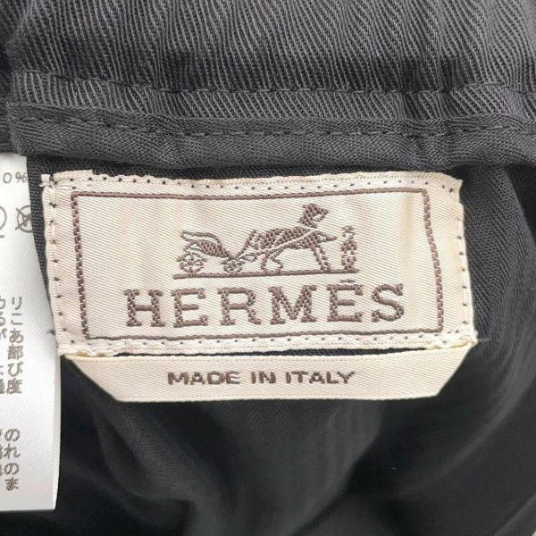 エルメス パンツ プリーツ キャロットパンツ コットン メンズサイズ38 HERMES ボトムス 黒