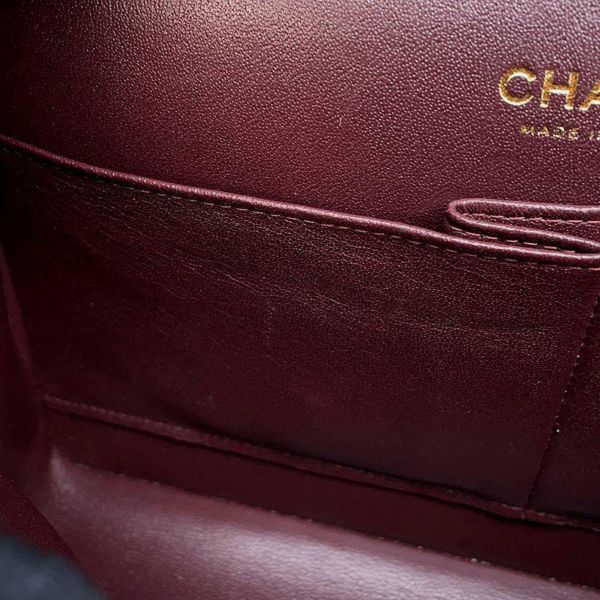 シャネル チェーンショルダーバッグ マトラッセ25 ココマーク キャビアスキン ダブルチェーン A01112 CHANEL 黒