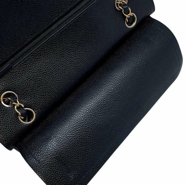 シャネル チェーンショルダーバッグ マトラッセ25 ココマーク キャビアスキン ダブルチェーン A01112 CHANEL 黒