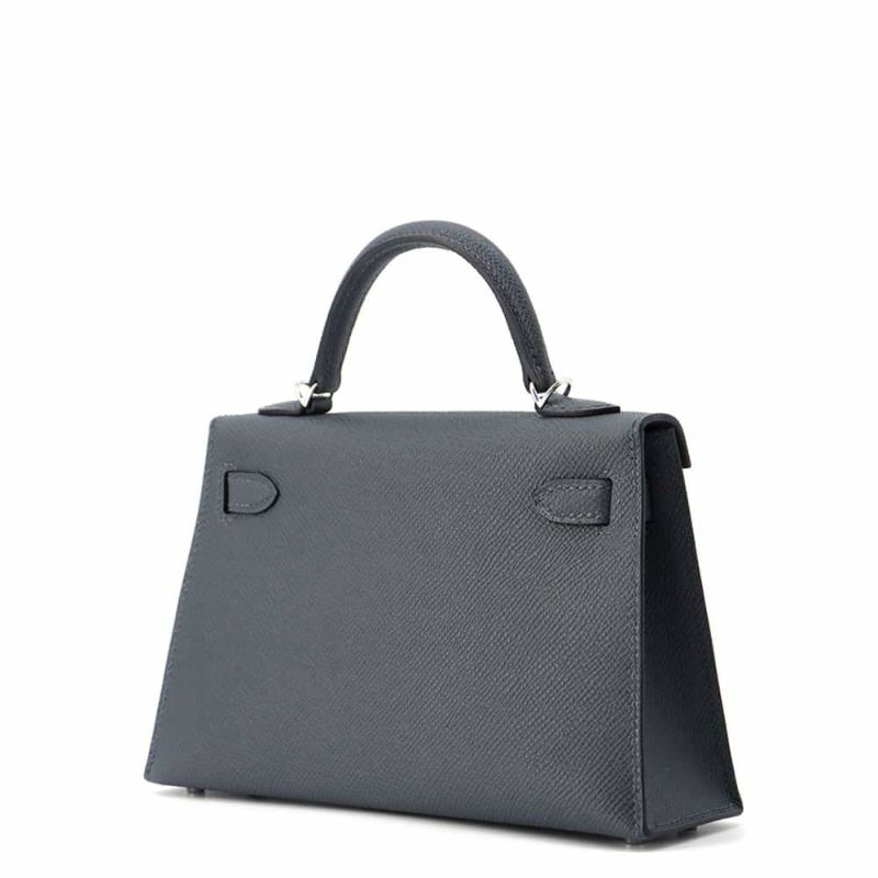 エルメス ハンドバッグ ミニケリードゥ 外縫い グリミスティ/エレクトラム金具 エプソン W刻印 2wayショルダー