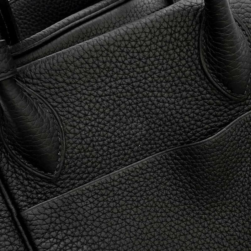 エルメス ハンドバッグ リンディ30 ブラック/シルバー金具 トリヨンクレマンス C刻印 2wayショルダー 黒