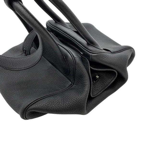エルメス ハンドバッグ リンディ30 ブラック/シルバー金具 トリヨンクレマンス C刻印 2wayショルダー 黒