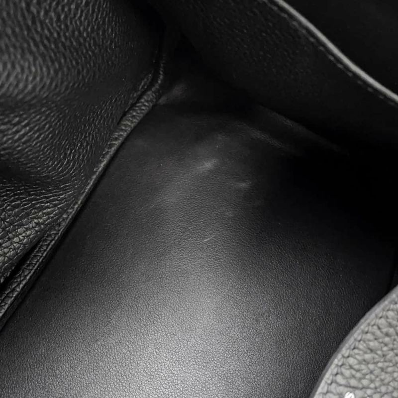 エルメス ハンドバッグ リンディ30 ブラック/シルバー金具 トリヨンクレマンス C刻印 2wayショルダー 黒