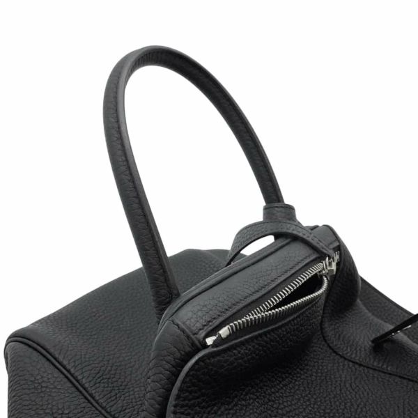 エルメス ハンドバッグ リンディ30 ブラック/シルバー金具 トリヨンクレマンス C刻印 2wayショルダー 黒