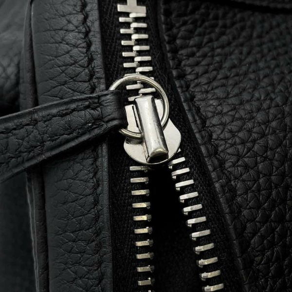 エルメス ハンドバッグ リンディ30 ブラック/シルバー金具 トリヨンクレマンス C刻印 2wayショルダー 黒