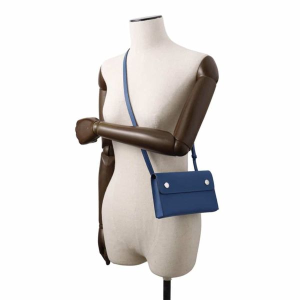 エルメス ショルダーウォレット ナップ トゥーゴー ディープブルー/シルバー金具 エプソン W刻印