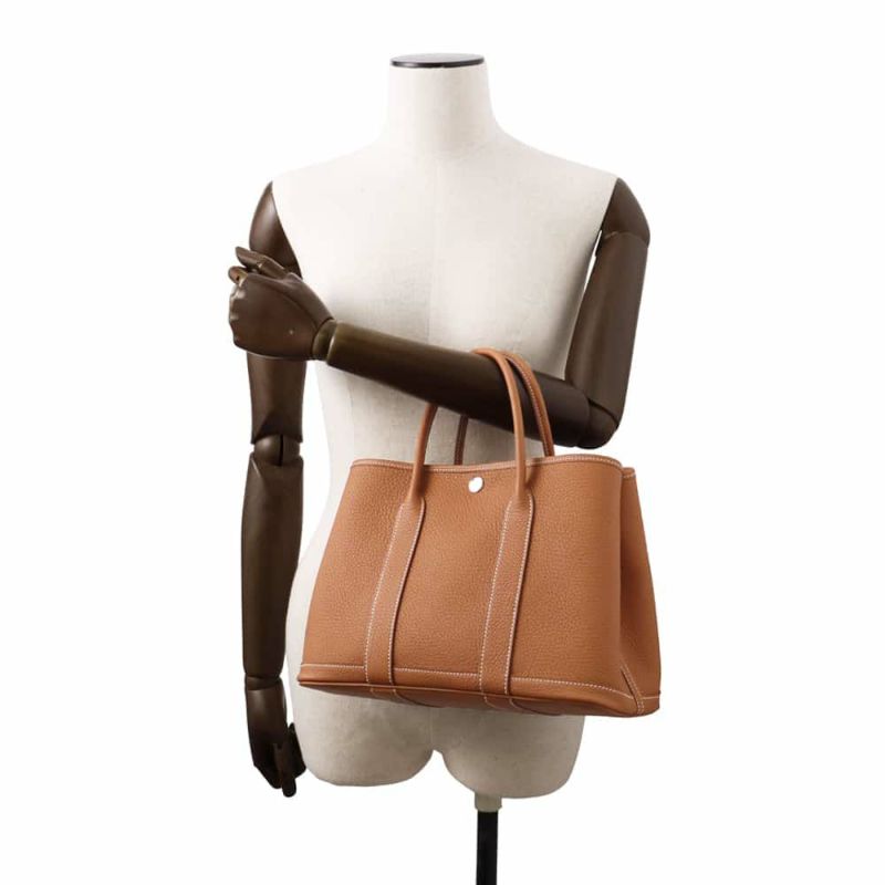 エルメス トートバッグ ガーデンパーティTPM ゴールド/シルバー金具 ネゴンダ W刻印