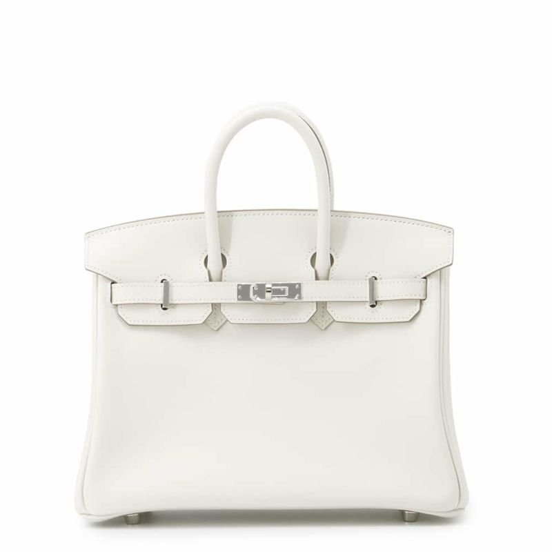 エルメス バーキン25 グリスペール/シルバー金具 スイフト W刻印 HERMES Birkin ハンドバッグ