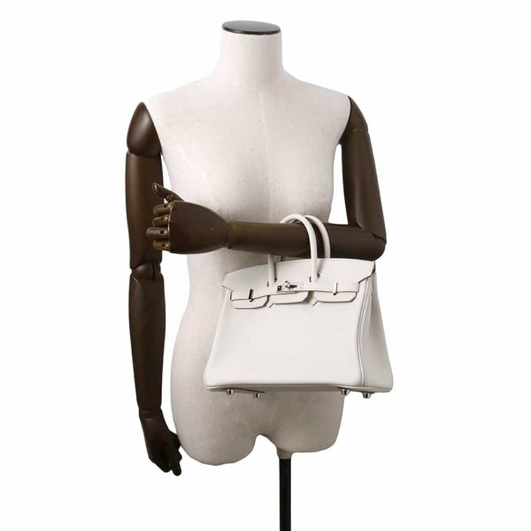 エルメス バーキン25 グリスペール/シルバー金具 スイフト W刻印 HERMES Birkin ハンドバッグ