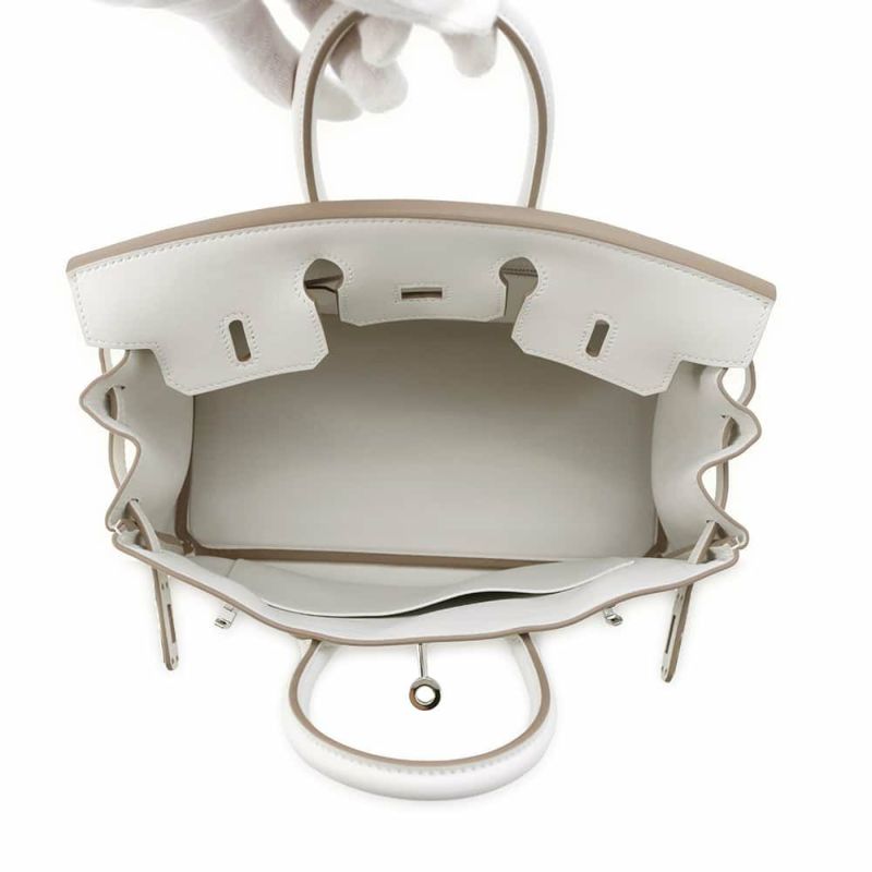 エルメス バーキン25 グリスペール/シルバー金具 スイフト W刻印 HERMES Birkin ハンドバッグ