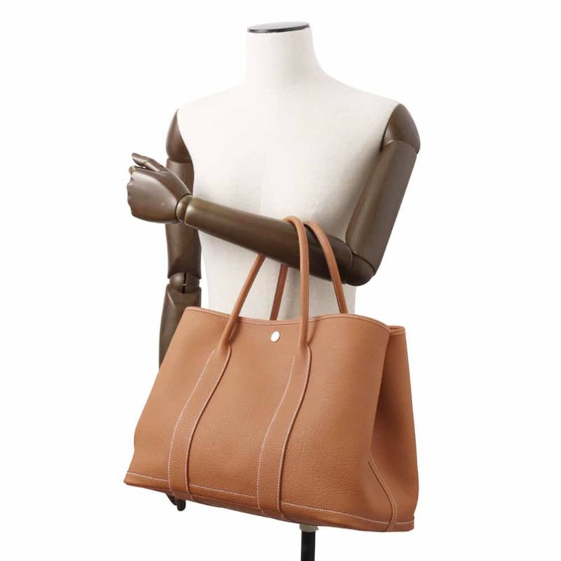 エルメス トートバッグ ガーデンパーティPM ゴールド/シルバー金具 ネゴンダ B刻印