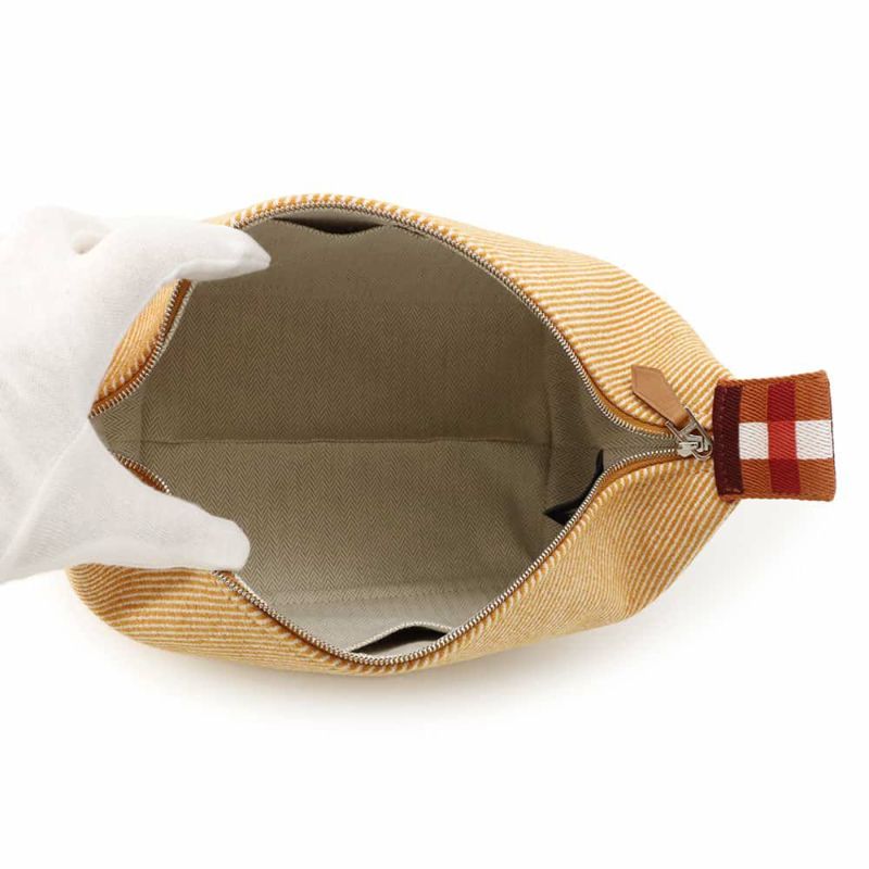 エルメス ポーチ ブリッド・ア・ブラックPM オ・カレ フォーヴ/シルバー金具 キャンバス HERMES ポーチ