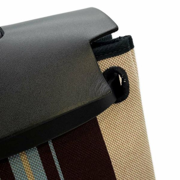 エルメス エールバッグジップPM ルトゥルネ レイユール・デキパージュ ブラック/エクリュ/シルバー金具 トワルアッシュ W刻印