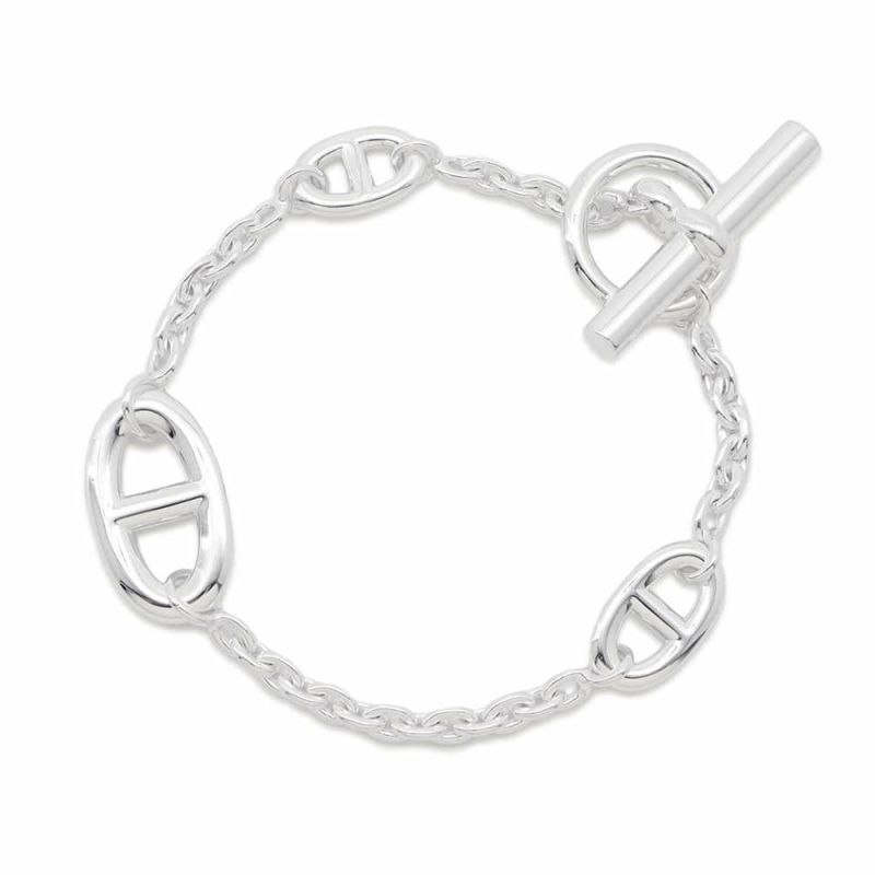 エルメス ブレスレット シェーヌダンクル ファランドール SV925シルバー サイズLG HERMES ジュエリー