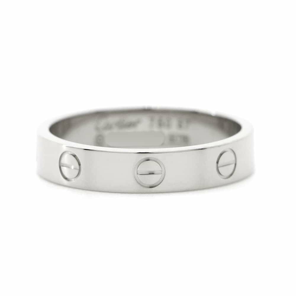 カルティエ リング ミニ ラブリング K18WGホワイトゴールド リングサイズ57 B4049657 Cartier ジュエリー